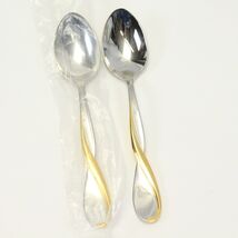 Oneida Golden Aquarius Teaspoons 6 1/8&quot; Stainless Lot of 2 NEW OTHER** - €42,54 EUR