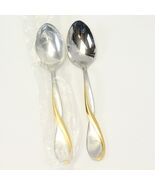 Oneida Golden Aquarius Teaspoons 6 1/8&quot; Stainless Lot of 2 NEW OTHER** - $899.83 MXN