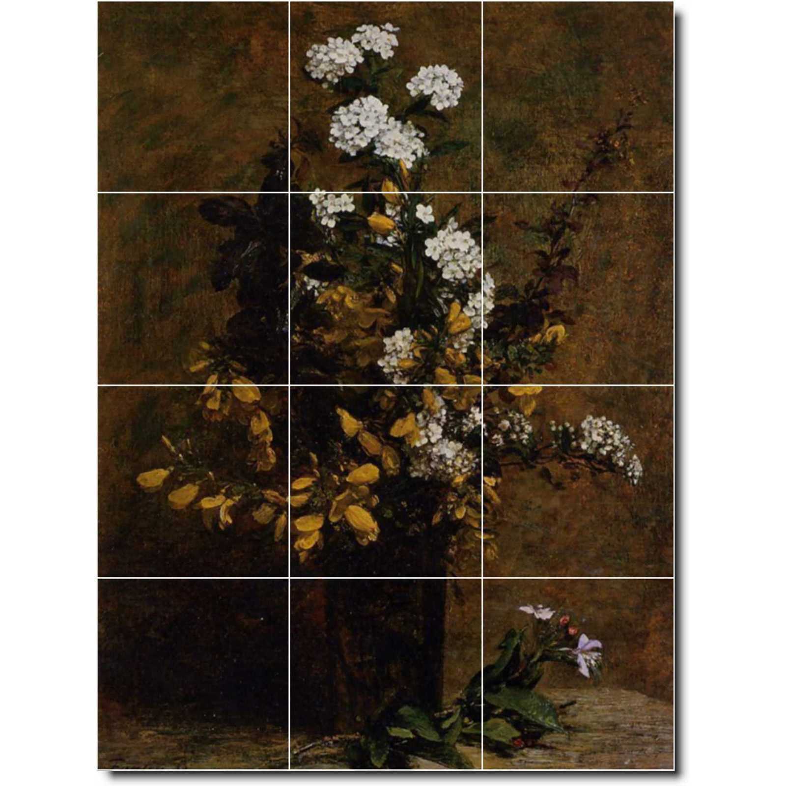 Fantin latour henri broom and other spring flowers in a vase