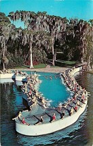 Chrome FL Postcard N449 Cypress Gardens Esther Williams Swimming Pool Map Lake - £3.10 GBP