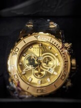 Invicta 6905 Reserve Subaqua 18k Gold Plated Watch With No Band & Needs Battery image 6