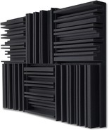 Troystudio Thick Acoustic Foam Panels, 12 X 12 X 2 Inches 6 Pcs Broadban... - £31.07 GBP