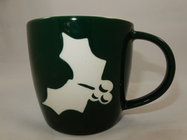 Starbucks 2011 Green w/White Holly 14oz Coffee Mug - $9.59