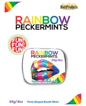 Rainbow Pecker Shape Candies In Tin-carded - $14.99