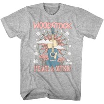 Woodstock Accoustic Sunrise Men&#39;s T Shirt Hippie Peace Music Rock Festival - £21.10 GBP+