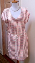 NWT TOMMY HILFIGER Red and White Stripe Beach Dress Cover Up SIze M - £27.51 GBP
