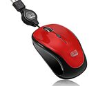 Adesso Ergonomic iMouse S8 - Retractable Optical USB Mouse (Red) - $17.77