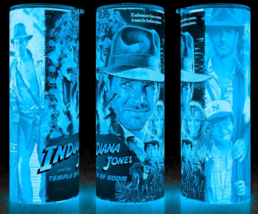 Glow in the Dark Indiana Jones 80s Temple of Doom  Movie Cup Mug Tumbler... - $22.72