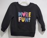 Garanimals Baby Girls&#39; Long Sleeve Graphic Fleece Top, Black Size 6-9M - $11.87