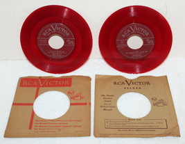 2- Mario Lanza 45 RPM Red Seal Vinyl Records ~ RCA Victor 49-3300 + 49-1353 - £10.35 GBP