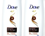 (2 Ct) Dove Anti Frizz Oil Therapy Shampoo Frizzy Dry Hair Nourishing 40... - $35.63