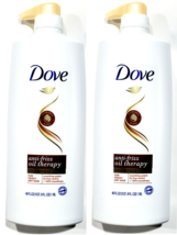 (2 Ct) Dove Anti Frizz Oil Therapy Shampoo Frizzy Dry Hair Nourishing 40 Fl Oz - £28.93 GBP