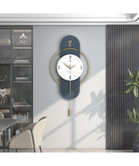 Modern Wood Metal Silent Decoration Wall Clock Battery Operated Non-Tick... - €208,45 EUR
