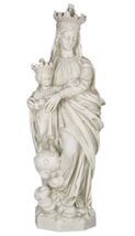 Queen of Heaven and Child Blessed Virgin Mary and Jesus Statue Sculpture... - $197.01