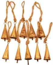 Gold Sleigh Bells Small Jingle Bell Ornaments Xmas Decor, Crafting Suppl... - £15.52 GBP