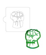 Hulk Fist Superhero Stencil And Cookie Cutter Set USA Made LSC463 - $111.90 MXN