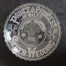 King Edward VII Silver Wedding 1863-1888 Clear Pressed Glass Dish Bowl - £39.33 GBP