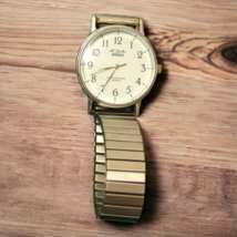 Timex Acqua Indiglo Water Resistant Quartz Silver Watch Stretch Band Unt... - $19.79
