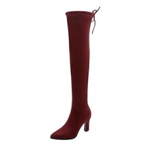 Size 33-43 New Over the Knee Boots Women Faux Suede Thigh High Boots Platform St - £68.27 GBP