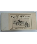 Jordan Products Highway Miniatures HO Model R.R. Scale Ahrens-Fox Fire T... - $39.99