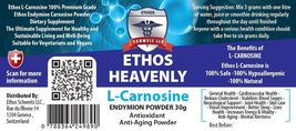 Ethos Anti-Aging 100% Pure L-Carnosine 30g Long Everyday Healthy Life Supplement image 4
