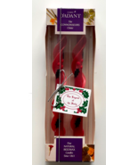 Vintage Dadant Beeswax Christmas Candles 12&quot; Double Spiral Holly Lite Re... - $742.14 MXN