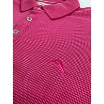 Tommy Bahama Men Polo Shirt Modal Polyester Blend Pink Golf Marlin Large L - £15.84 GBP