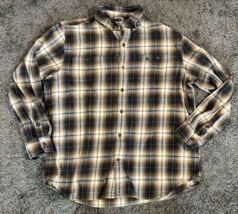 Carhartt Shirt Mens Extra Large Plaid Flannel 101295 Trumble Relaxed Dis... - $27.97