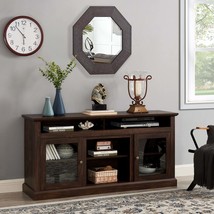 Farmhouse TV Stand for 65&quot; TVs, Brown Entertainment Center - $242.99