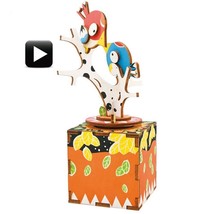 3D Wooden Puzzle Bird &amp; Tree Crank Music Box Robotic Robotime Jigsaw DIY Wood - £23.25 GBP