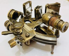 Nautical Handcrafted 6&quot; Solid Brass Sextant Heavy Marine Navigational In... - $59.40