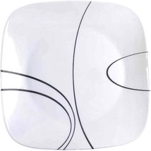 Corelle Square 10-1/4-Inch Dinner Plate, Simple Lines - £18.68 GBP