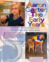 Aaron Carter - singer - 11" x 8" Teen Magazine Pinup Mini Poster Clippin... - $6.94