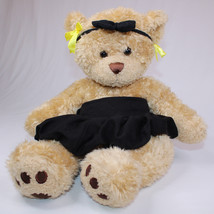 Build A Bear Workshop Curly Brown Tan Teddy Bear Stuffed Animal Doll With Skirt - $12.08