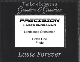 Grandma Gift Love Between Grandmother Grandson Lasts Forever Leatherette Frame - $21.99+