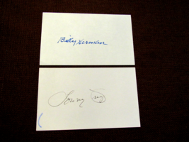 Lonny Frey Billy Herman Brooklyn Dodgers Signed Auto Vintage Index Card Beauty - £19.45 GBP