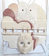 Ceramic Clay Face Wall Mask Handmade Hanging Signed  - $39.59
