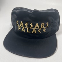 Vintage Caesars Palace Las Vegas SATIN black Snap Back Baseball Cap NWT ... - £58.90 GBP