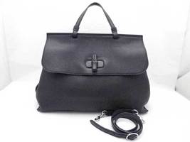 Gucci Handbag Shoulder Bag Bamboo Leather Black - £1,413.06 GBP