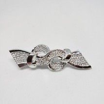 Vintage GERRY&#39;S Silver Tone Ribbon Pin Brooch - £11.92 GBP