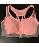 Xersion Size Small sports bra Front Zip Workout Peach Grey W-Padding Sup... - €6,00 EUR