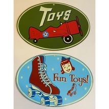 Target 16&quot; x 11&quot; Metal Toys Signs - Roller Skates &amp; Propellor Airplane - $21.00