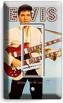 Elvis Presley Holding Twin Neck Guitar Single Gfci Light Switch Plate Room Decor - £8.22 GBP