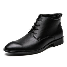 OZERSK Classic Split Leather Men Winter Autumn Boots Fashion Men Ankle Boots Hig - £58.40 GBP