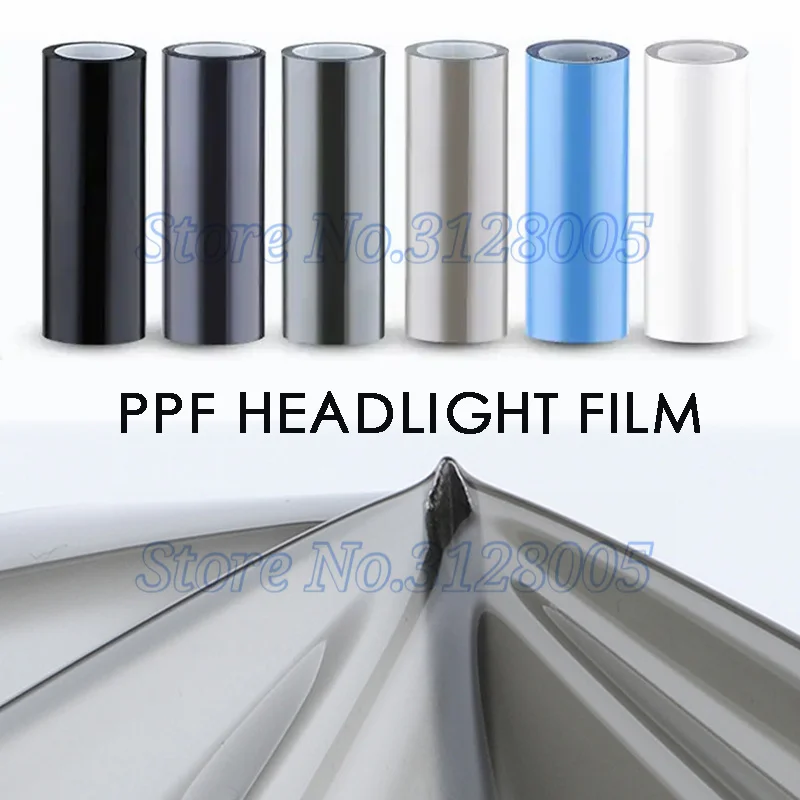 Car Headlight &amp; Taillight &amp; Fog Light Lamp Tint Film Smoke Black TPH PU PPF - £11.07 GBP+