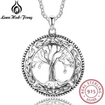 Vintage 925 Sterling Silver Tree of Life Theme Pendant / Necklace - Ladies - £13.53 GBP