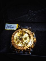 Invicta 6905 Reserve Subaqua 18k Gold Plated Watch With No Band & Needs Battery image 9