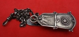 Japanese by Gorham Sterling Silver Chatelaine Clip with Watch Chain #80 Heirloom - £404.05 GBP
