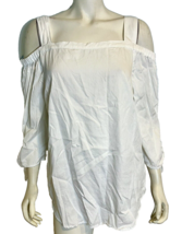 Chico&#39;s Women&#39;s Off-The-Shoulder Blouse White Size L (Chico&#39;s Size 2) - £13.50 GBP