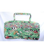 Large Quilted Shoulder Bag Farm Print 27&quot; Long x 14&quot; Tall x 3&quot; Wide Purse - £24.29 GBP